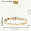 WOMO Alabaster Circular LED Chandelier-WM2874 thumbnail