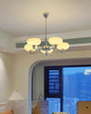 WOMO 1920s Milk Glass Chandelier-WM2301 thumbnail