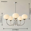 WOMO Pink Glass Globe Arm Chandelier-WM2052 thumbnail