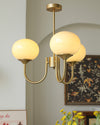 WOMO Pink Glass Globe Arm Chandelier-WM2052 thumbnail