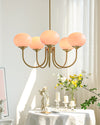 WOMO Pink Glass Globe Arm Chandelier-WM2052 thumbnail