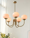 WOMO Pink Glass Globe Arm Chandelier-WM2052 thumbnail
