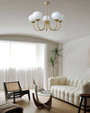 WOMO Pink Glass Globe Arm Chandelier-WM2052 thumbnail