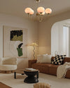 WOMO Pink Glass Globe Arm Chandelier-WM2052 thumbnail