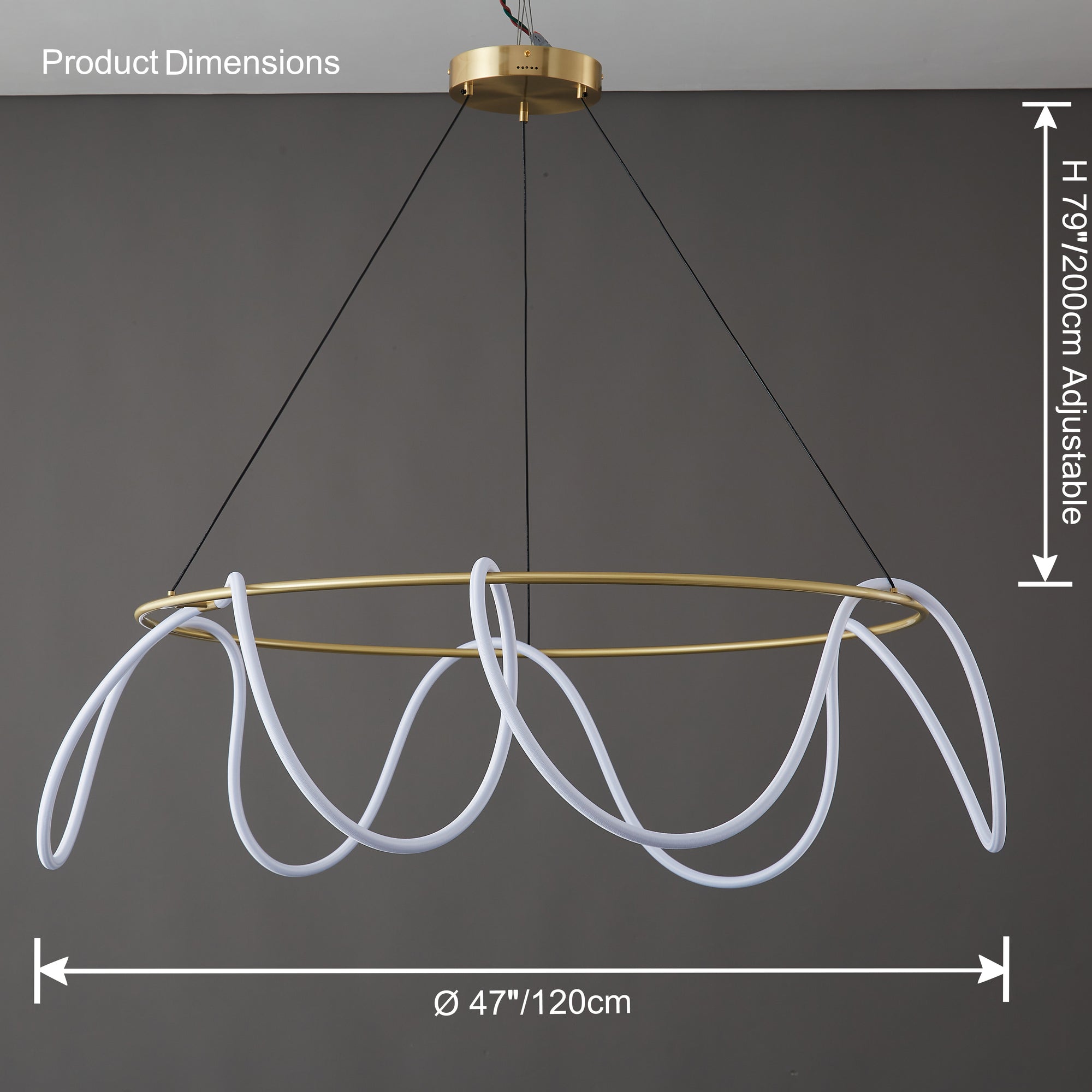 WOMO Rope Led Round Chandelier-WM2059b
