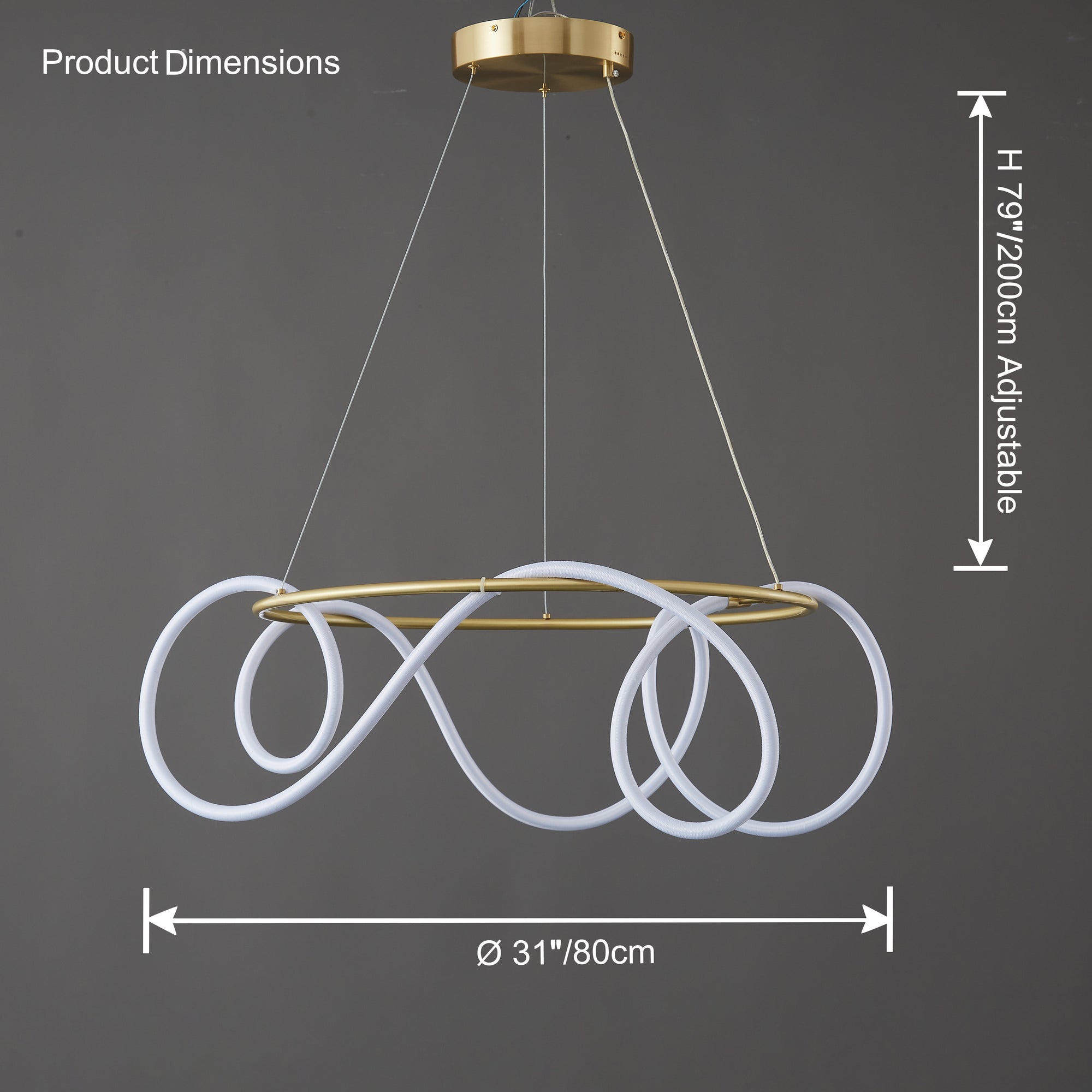 WOMO Rope Led Round Chandelier-WM2059b