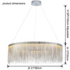 WOMO Fringe Round Chandelier-WM2062a thumbnail