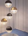 WOMO Prismatic/Milk Glass Globe Pendant Light-WM2065 thumbnail