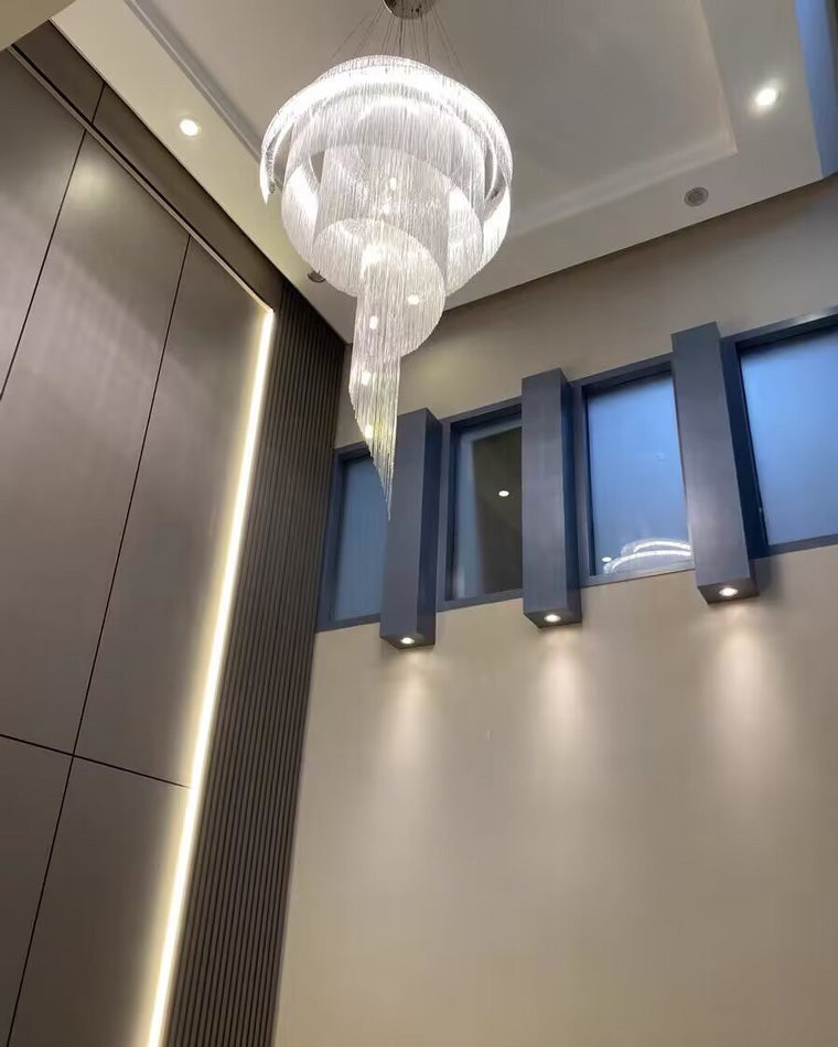 WOMO Spiral Tassel Foyer Chandelier-WM2067
