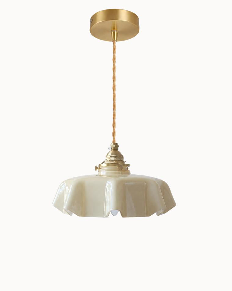 WOMO Retro Coloured/Pink Glass Pendant Light-WM2084