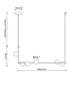 WOMO Linear Glass Globe Chandelier-WM2090 thumbnail