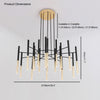 WOMO Tube Metal Chandelier-WM2083 thumbnail