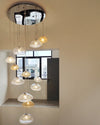 WOMO Cascading Blown Glass Pendant Chandelier-WM2101b thumbnail