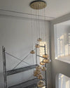 WOMO Cascading Blown Glass Pendant Chandelier-WM2101b thumbnail