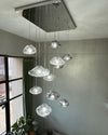 WOMO Cascading Blown Glass Pendant Chandelier-WM2101b thumbnail