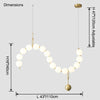 WOMO Pearl Brass Globe Dining Room Chandelier-WM2102c thumbnail