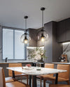 WOMO Smoked/Amber Blown Glass Pendant Light-WM2108 thumbnail