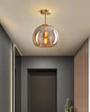 WOMO Smoked/Amber Blown Glass Pendant Light-WM2108 thumbnail