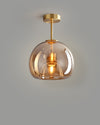 WOMO Smoked/Amber Blown Glass Pendant Light-WM2108 thumbnail