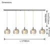 WOMO Colored Glass Multi Pendant Chandelier-WM2111a thumbnail