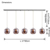 WOMO Colored Glass Multi Pendant Chandelier-WM2111a thumbnail
