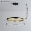 WOMO Black and Gold Ring LED Chandelier-WM2119a thumbnail