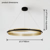 WOMO Black and Gold Ring LED Chandelier-WM2119a thumbnail