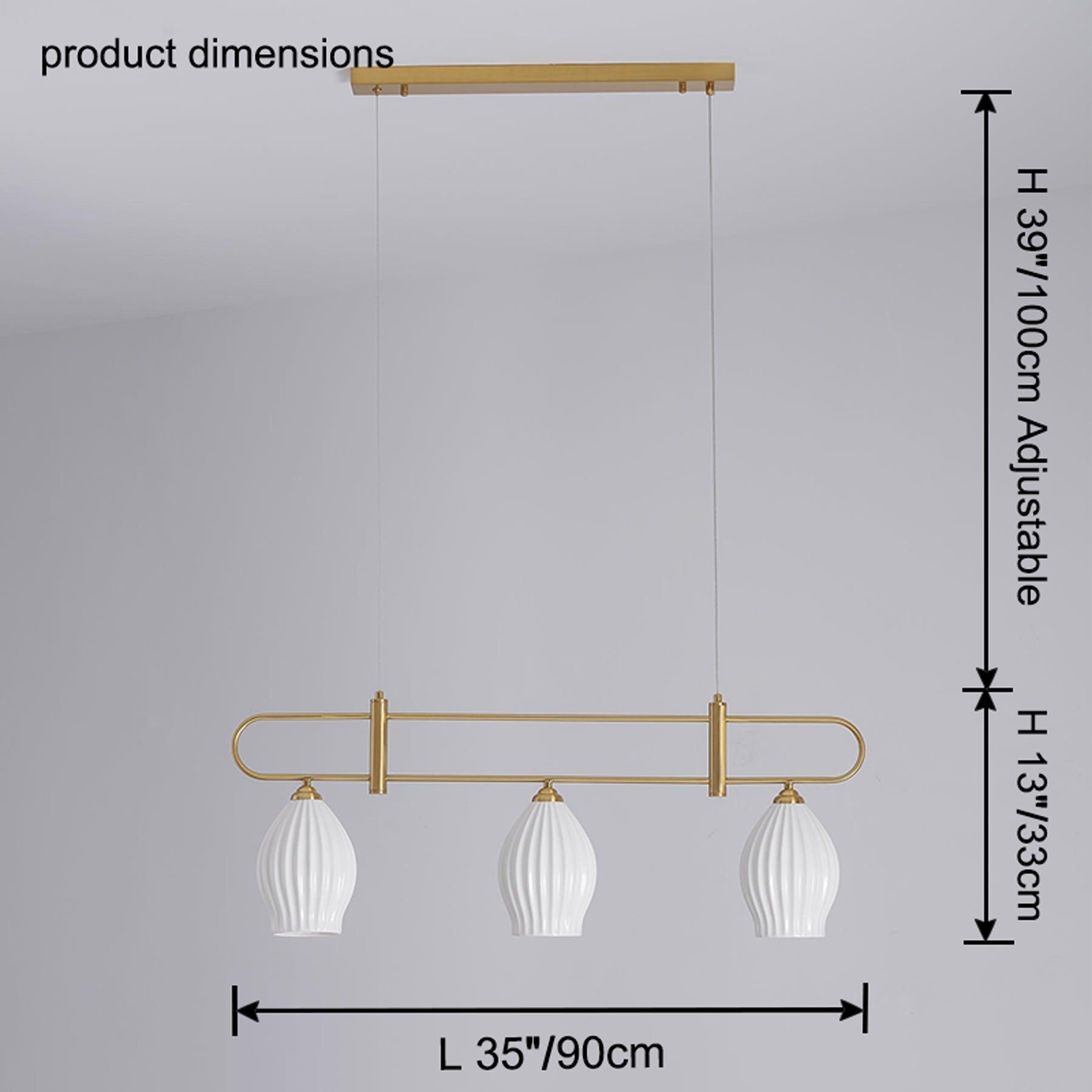 WOMO Ceramic Bud Linear Chandelier-WM2121b