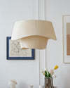 WOMO Pleated Fabric Drum Pendant Light-WM2130 thumbnail