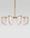 WOMO U-Shaped Milk Glass Chandelier-WM2131 thumbnail