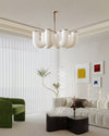 WOMO U-Shaped Milk Glass Chandelier-WM2131 thumbnail