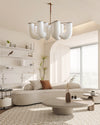 WOMO U-Shaped Milk Glass Chandelier-WM2131 thumbnail