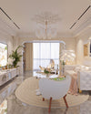 WOMO U-Shaped Milk Glass Chandelier-WM2131 thumbnail