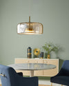WOMO Drum Blown Glass Pendant Light-WM2145 thumbnail