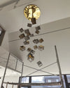 WOMO Ice Cube Textured Glass Chandelier-WM2150 thumbnail
