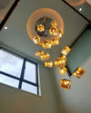WOMO Ice Cube Textured Glass Chandelier-WM2150 thumbnail