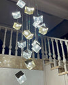 WOMO Ice Cube Textured Glass Chandelier-WM2150 thumbnail