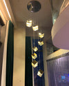 WOMO Ice Cube Textured Glass Chandelier-WM2150 thumbnail