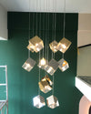 WOMO Ice Cube Textured Glass Chandelier-WM2150 thumbnail