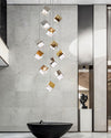WOMO Ice Cube Textured Glass Chandelier-WM2150 thumbnail
