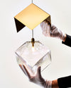 WOMO Ice Cube Textured Glass Chandelier-WM2150 thumbnail
