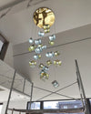 WOMO Ice Cube Textured Glass Chandelier-WM2150 thumbnail