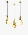 WOMO Hand Holding Globe Brass Pendant Light-WM2152 thumbnail