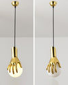 WOMO Hand Holding Globe Brass Pendant Light-WM2152 thumbnail