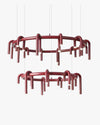 WOMO U-tubes Red Round Chandelier-WM2157 thumbnail