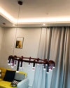 WOMO U-tubes Red Round Chandelier-WM2157 thumbnail