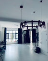 WOMO U-tubes Red Round Chandelier-WM2157 thumbnail