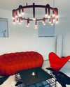 WOMO U-tubes Red Round Chandelier-WM2157 thumbnail