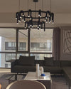 WOMO U-tubes Red Round Chandelier-WM2157 thumbnail