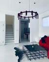 WOMO U-tubes Red Round Chandelier-WM2157 thumbnail